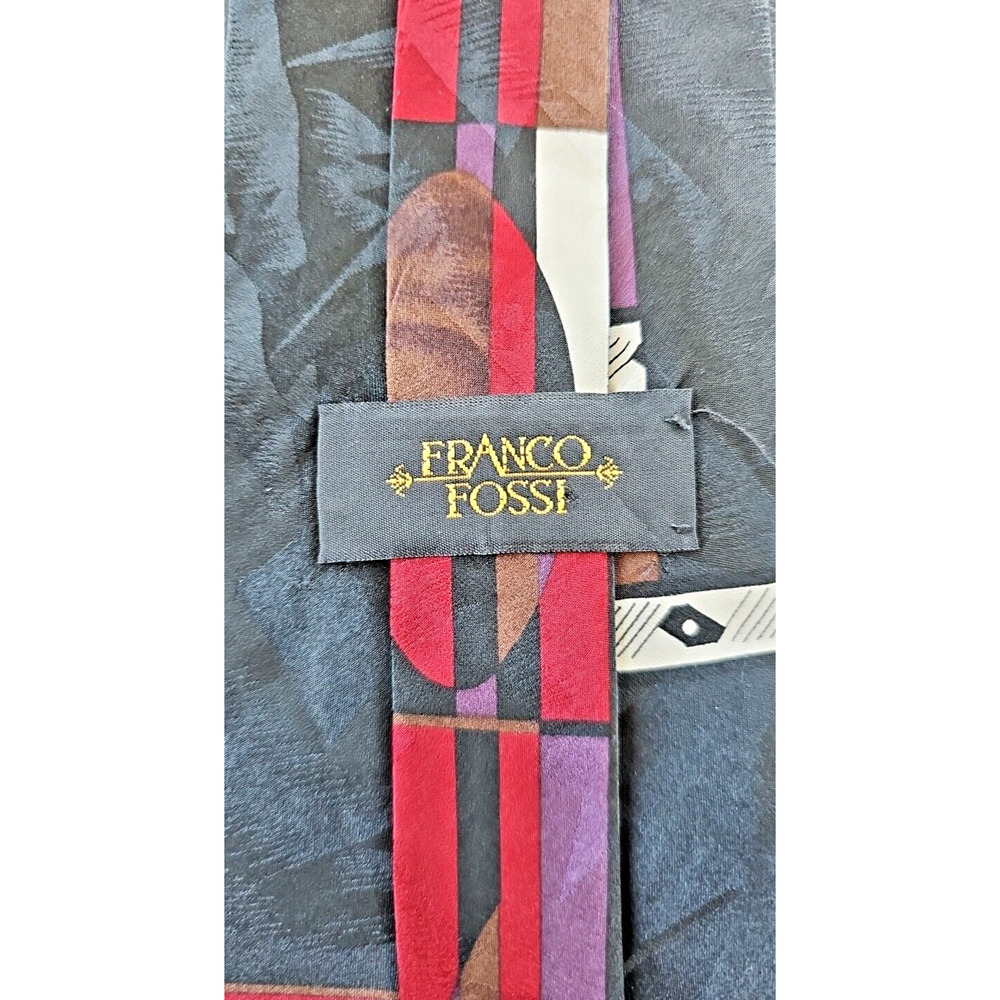Men's Necktie Franco Fossi Silk L58" W3.75" black red beige brown